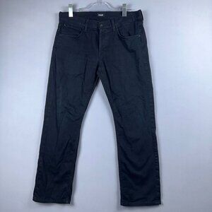 Hudson Slim Straight Leg Jeans Women's Size 32 Mid Rise Dark Wash Black